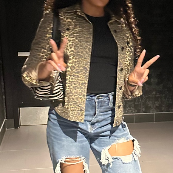 Designer ATM Leopard Print/Animal Print Evening Jacket (M) - Picture 4 of 5